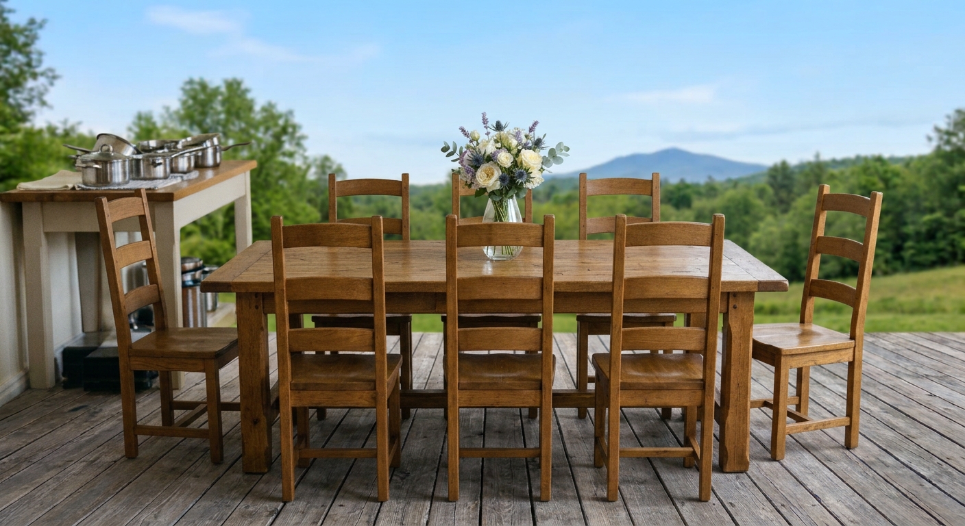 Dining sets see the heaviest daily use — prioritize structural stability over ornamentation here.